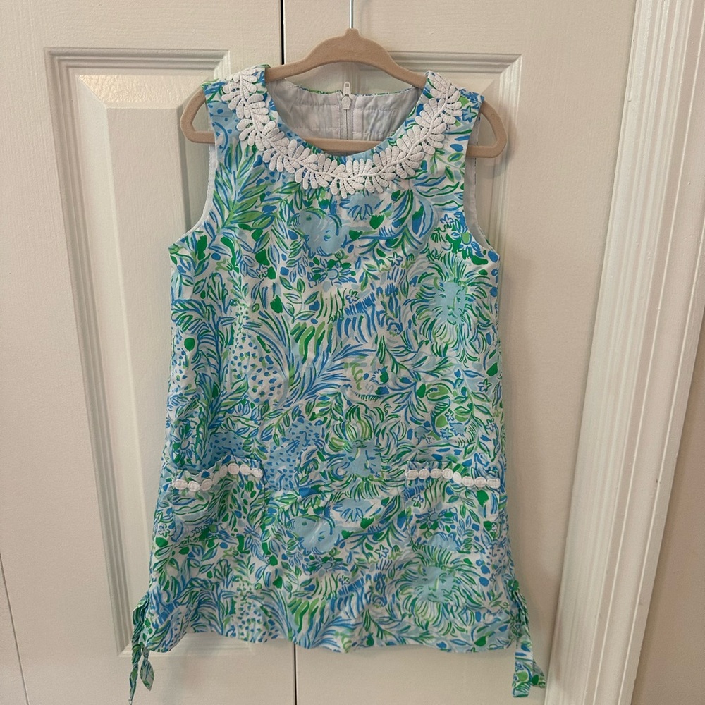 Lilly Pulitzer Blue and Green Floral Dress